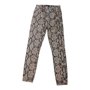 Black Orchid Tan Snake Print High Rise Jeans Size 27 New